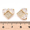 Brass Pave Clear Cubic Zirconia Charms KK-N254-168G-3