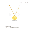 Stylish Stainless Steel Flat Round with Triskele/Triskelion Pendant Necklace for Women OQ4793-1-3