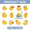12Pcs Computerized Embroidery Polyester Iron on/Sew on Patches PATC-WH0003-60B-2