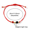 Bohemian Evil Eye Glass Charm Adjustable Bracelets PL4267-1-3