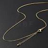 Brass Box Chain Necklaces for Women X-NJEW-D302-41G-3