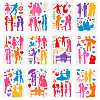 12Pcs Valentine's Day PET Hollow Out Drawing Painting Stencils DIY-WH0394-0177-1