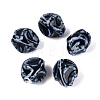 Vintage Handmade Porcelain Wrinkle Beads PORC-Q006-09I-1