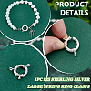 1Pc 925 Sterling Silver Large Spring Ring Clasps STER-NB0001-12A-3