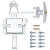 2 Sets 2 Styles Iron Garage Door Slide Lock FIND-TW0001-03-1