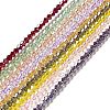 Transparent Electroplate Glass Beads Strands EGLA-S056-4mm-15-4