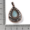 Natural Flower Amazonite Pendants G-A297-05R-11-3