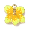 Brass Micro Pave Clear Cubic Zirconia Charms KK-CBA74BF-05G-01-2