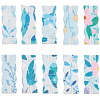 10Pcs 10 Styles Flower Printed Felt Necklace Display Cards DIY-SC0033-86B-7