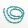 Opaque Solid Color Crystal Glass Rondelle Beads Strands EGLA-F049A-03-3
