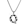 201 Stainless Steel Soccer Initial Pendant Necklacess for Men Women WG63E1E-17-1