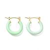 Brass Enamel Hoop Earrings for Women EJEW-M211-01LG-D-1