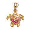 304 Stainless Steel with Rhinestone Pendants RB-OY001-50G-01-1