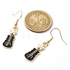 Golden Alloy Enamel Dangle Earrings for Women X-EJEW-JE05657-3