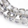Electroplate Glass Beads Strands EGLA-D018-4x4mm-31-3