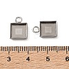 304 Stainless Steel Pendant Cabochon Settings STAS-Z201-02P-02-3