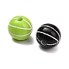 Sports Opaque Acrylic Beads MACR-C043-01-2
