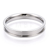 201 Stainless Steel Grooved Finger Ring Settings RJEW-TAC0017-4mm-04A-1