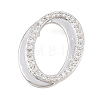 Brass Micro Pave Clear Cubic Zirconia Pendants CU-CBA8481-01P-O-1