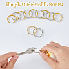 60Pcs 2 Colors Iron Split Key Rings KK-DC0004-15-5
