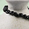 Natural Black Tourmaline Bead Stretch Bracelets BJEW-K213-36-4