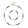 Gemstone & Electroplate Non-magnetic Synthetic Hematite Beads Beaded Necklaces & Bracelet Jewelry Sets for Women SJEW-JS01380-2