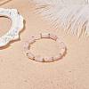 Natural Rose Quartz Column Beaded Stretch Bracelet BJEW-JB08596-02-2