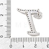 Brass Micro Pave Clear Cubic Zirconia Pendants CU-CBA8481-01P-T-3