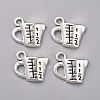 Tibetan Style Alloy Charms TIBEP-WH0002-07AS-2