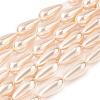 Electroplate Opaque Glass Imitation Pearl Beads Strands EGLA-H113-09A-02-1