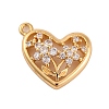 Brass Micro Pave Clear Cubic Zirconia Pendants KK-Z066-07G-1