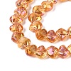 Electroplate Transparent Glass Beads Strands EGLA-Q133-01A-10-3