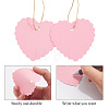 100Pcs Lace Edged Heart Paper Gift Tags CDIS-CP0001-01A-5