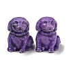 Dyed Natural Imperial Jasper Dog Figurine Statue for Living Room Table Home Decoration DJEW-N003-05A-1