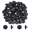 80Pcs 1-Hole Silk & Plastic Shank Buttons FIND-FH0008-90A-1