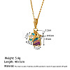 Airplane & Camera & Trunk 304 Stainless Steel Micro Pave Clear Cubic Zirconia Pendant Necklaces FS-WG81D22-01-2