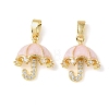 Brass Micro Pave Cubic Zirconia Pendants KK-A290-05G-02-1