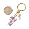 Alloy Enamel Cat Keychain KEYC-JKC01182-01-3