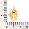 Brass Pave Cubic Zirconia  Pendants X-KK-Z028-04G-3