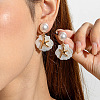 Starfish Alloy Enamel Dangle Stud Earrings FS-WGE4477-06-1