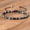 Natural Indian Agate Beaded Braided Bracelets QH4784-27-1