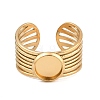 304 Stainless Steel Cuff Ring Components SA-CBA82C8-03A-G-2