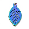 Ion Plating(IP) 201 Stainless Steel Pendants STAS-A066-09M-3