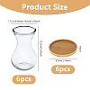 6Pcs Transparent Glass Vase AJEW-DC0004-17-2