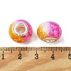 Two Tone Glass European Beads GPDL-K003-01E-3