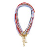 8Pcs 8 Colors 3.5MM Round Nylon Cotton Cord Necklace Making NJEW-TA0001-26G-2