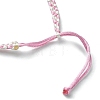 2Pcs 2 Colors Nylon Cord Braided Wave Cord Bracelets BJEW-JB10742-5