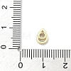Teardrop Brass Micro Pave Cubic Zirconia Cabochons KK-P345-13G-B02-3