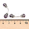 316 Stainless Steel Dragon Claw with Natural Stone Ball Curved Barbell Belly Rings AJEW-C044-06AS-02-5
