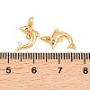 Brass Micro Pave Cubic Zirconia Charms KK-F927-13A-02G-3